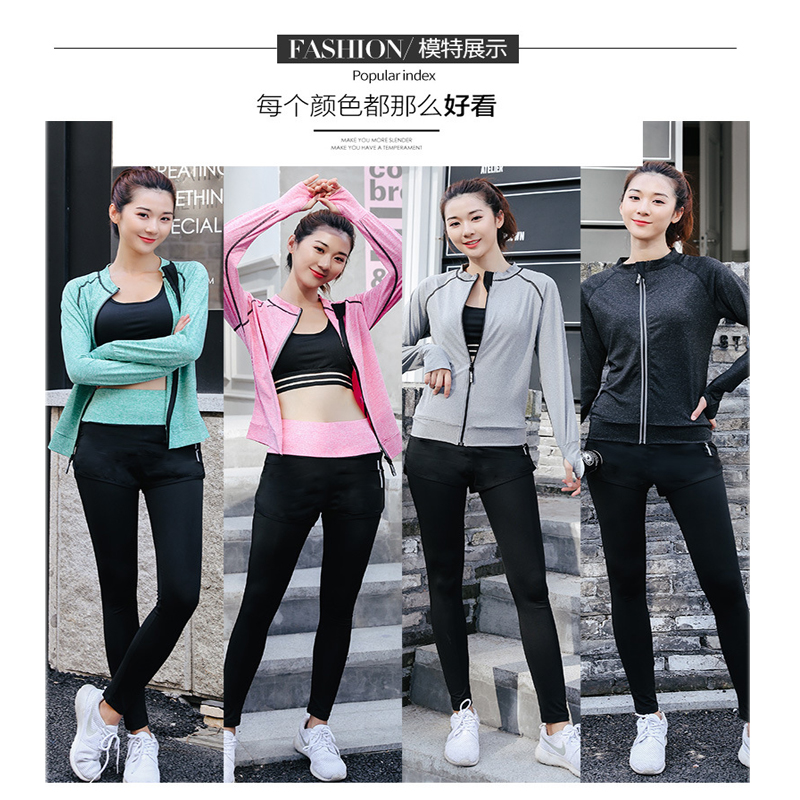 FDMF004- Femei costume de 5 buc bucăți de sport Yoga de alergare Tricouri sportive