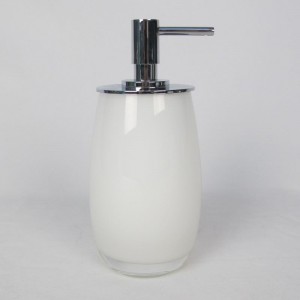 Set de accesorii pentru baie din sticlă albă