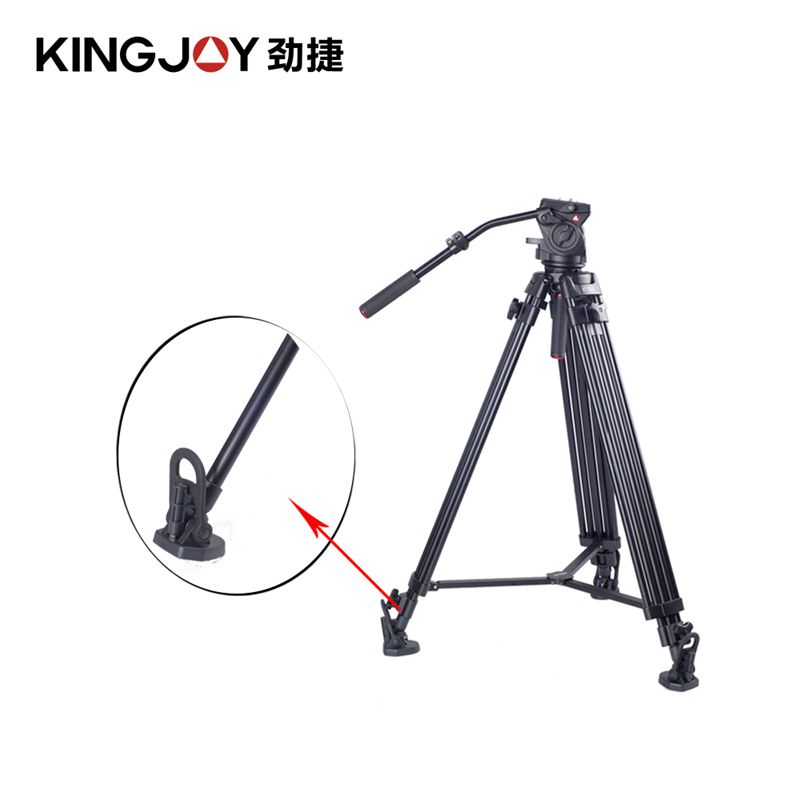 Kingjoy Video trepied profesional, sistem de trepied cu putere grea VT-3500 cu cap de lichid panoramic 360-grade VT-3530