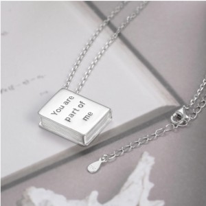 Bijuterii cu colier pandantiv din memorie din argint sterling din argint 925