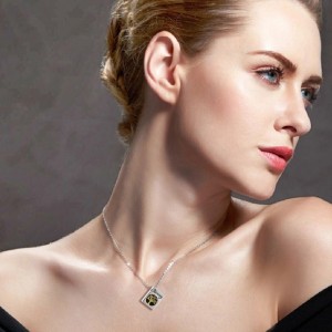 Bijuterii cu colier pandantiv din memorie din argint sterling din argint 925