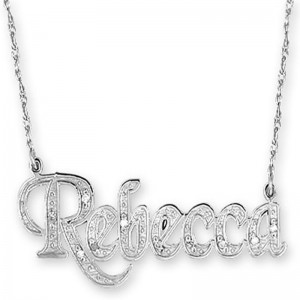 Colier cu pandantiv personalizat nume colier argintiu auriu