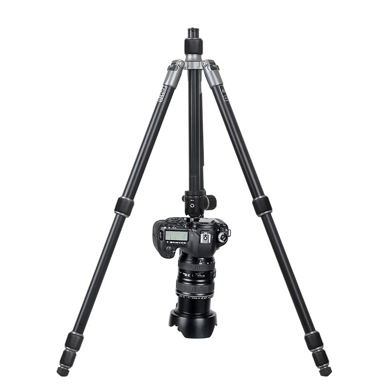 Kingjoy Cântece de fotografiere cu unghi scăzut cel mai vândut 4 secțiuni Trepied din aluminiu cu cap de bilă, cu gravitație joasă