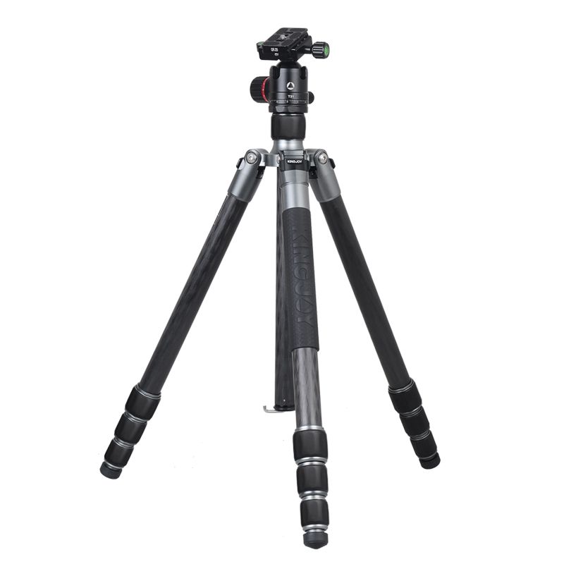 Kingjoy Cea mai bună reglare automată a unghiului picioarelor Monopod cu picioare spiculate din aluminiu, cu cap profesional de amortizare