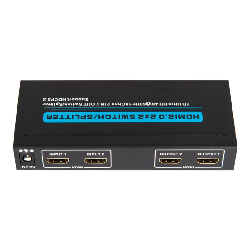 V2.0 HDMI 2x2 Switch / Splitter Support 3D Ultra HD 4Kx2K @ 60Hz HDCP2.2