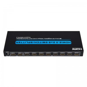V2.0 HDMI Switch 2x8 Switch \/ Splitter 3D Ultra HD 4Kx2K @ 60Hz HDCP2.2