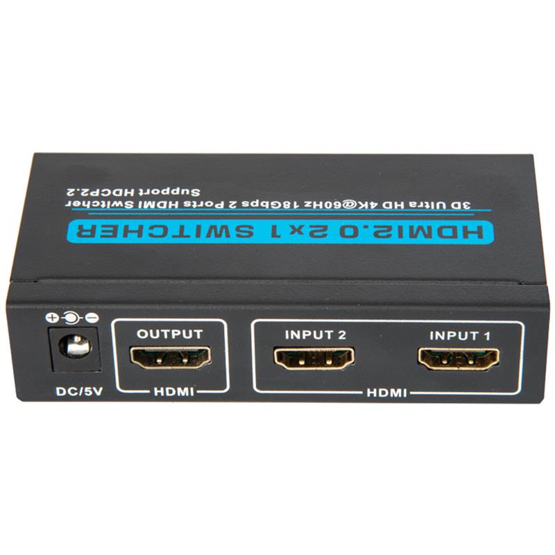 V2.0 HDMI Switch Switch 2x1 3D Ultra HD 4Kx2K @ 60Hz HDCP2.2