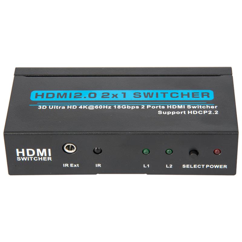 V2.0 HDMI Switch Switch 2x1 3D Ultra HD 4Kx2K @ 60Hz HDCP2.2