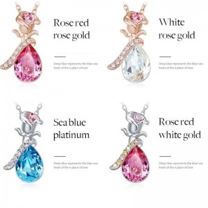 ROSIE PENDANT ROSE PENDANT GEMSTONE CUBIC ZIRCONIA COLA PENTRU FEMEI COLA 925 STERLING SILVER 2020