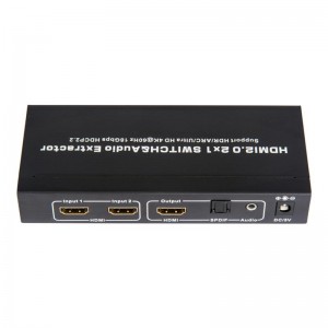 V2.0 HDMI Switch și 2x1 Suport pentru extrasor audio ARC Ultra HD 4Kx2K @ 60Hz HDCP2.2 18 Gbps