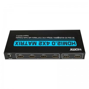 V2.0 HDMI 4x2 Matrix Support Ultra HD 4Kx2K @ 60Hz HDCP2.2 18 Gbps cu Extractor audio