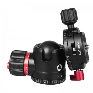 Kingjoy T10 Cap cu bile cu profil redus, cu placă cu eliberare rapidă panoramică