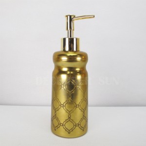 Accesorii de baie din sticlă rotundă din aur, mozaic, decupate cu laser