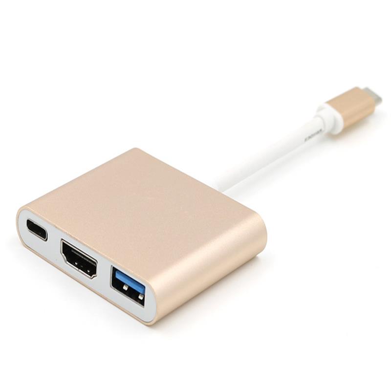 USB tip C TO HDMI + USB 3.0 + tip C adaptor hub