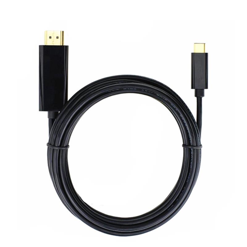 Cablu USB C până la HDMI 6ft (4K @ 60Hz), cablu USB de tip C la HDMI [Thunderbolt 3 compatibil] pentru MacBook Pro 16 '' 2019/2018/2017, MacBook Air / iPad Pro 2019/2018, Surface Book 2, Samsung S10 , și altele