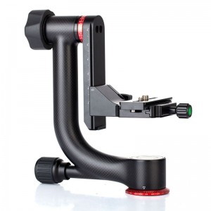 KINGJOY Accesorii pentru trepied din fibră de carbon de înaltă capacitate Capul Gimbal cu placă de eliberare rapidă Arca-Elvețiană până la 50 kg \/ 20 kg