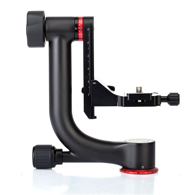 KINGJOY Accesorii pentru trepied din fibră de carbon de înaltă capacitate Capul Gimbal cu placă de eliberare rapidă Arca-Elvețiană până la 50 kg / 20 kg