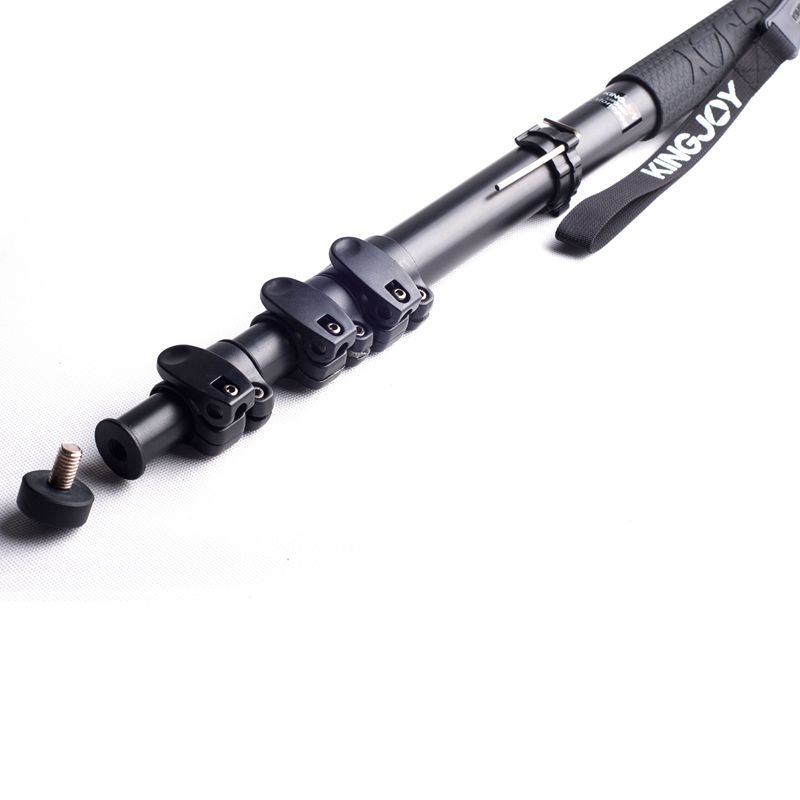 KINGJOY Cameră monopod Alpenstock, monopod video din aluminiu cu flip Lock pentru cameră cu șurub convertibil de 1/4 