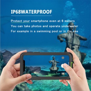 Cutie rezistentă la apă Accesorii impermeabile geantă telefon pentru iphone 11 (roz) capac din spate transparent