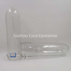 65mm 250g Dimensiunea gâtului 72mm Plasitc Preformă pentru animale de companie pentru apă pentru băuturi cu apă