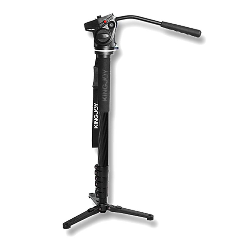 Kingjoy Vânzare directă cu 4 secțiuni pliabile Monopod profesional și flexibil, cu cap pentru panou pentru telescop