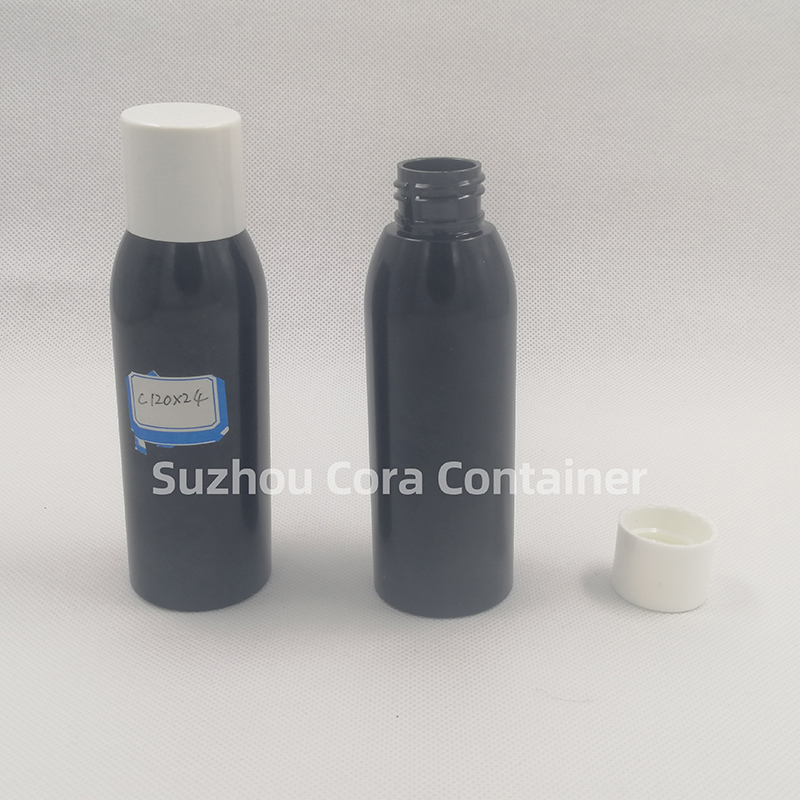 120ml Neck Size 24mm Pet Plastic Sticlă cosmetică cu capac de șurub