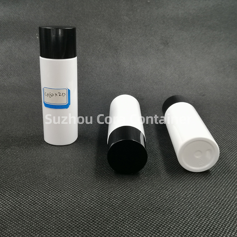 60ml Neck Size 20mm Pet Plastic Sticlă cosmetică cu capac de șurub