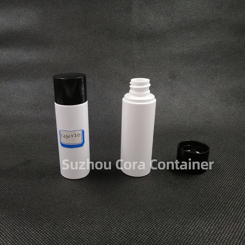 60ml Neck Size 20mm Pet Plastic Sticlă cosmetică cu capac de șurub