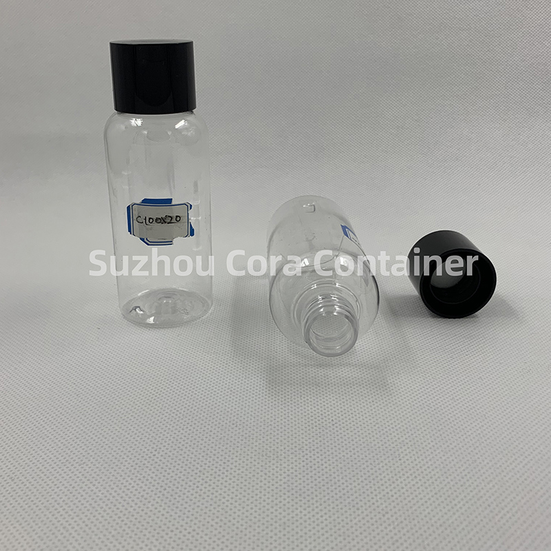 100ml Neck Size 20mm Pet Plastic Sticlă cosmetică cu capac de șurub