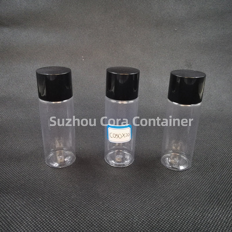 50ml Neck Size 20mm Pet Plastic Sticlă cosmetică cu capac de șurub