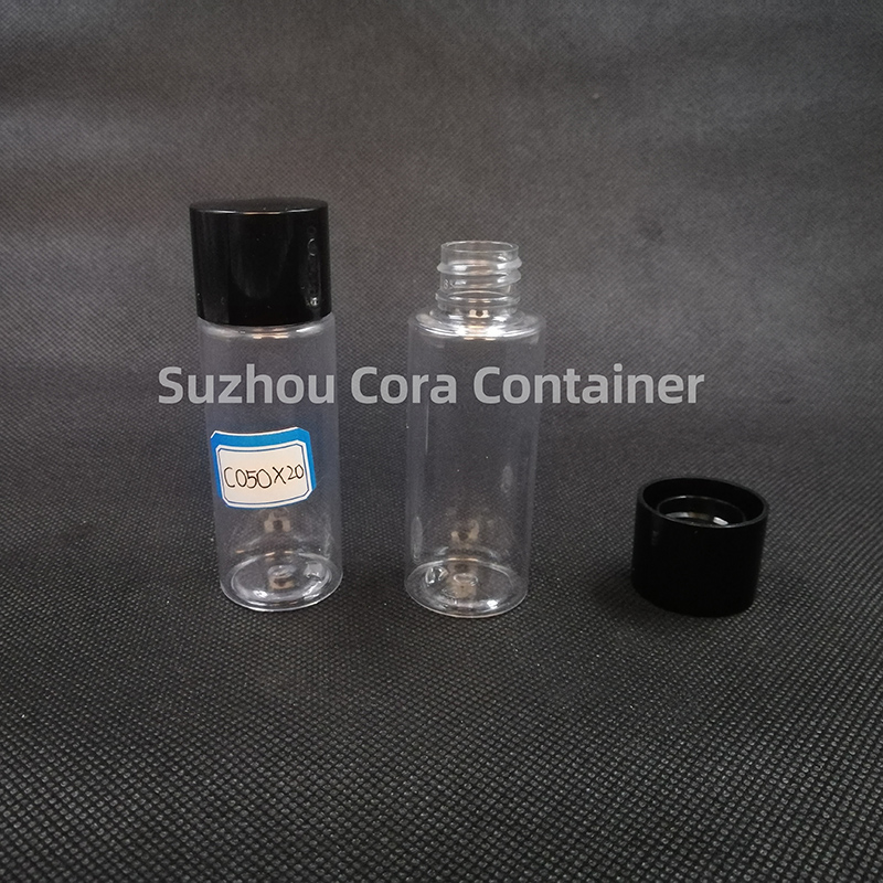 50ml Neck Size 20mm Pet Plastic Sticlă cosmetică cu capac de șurub