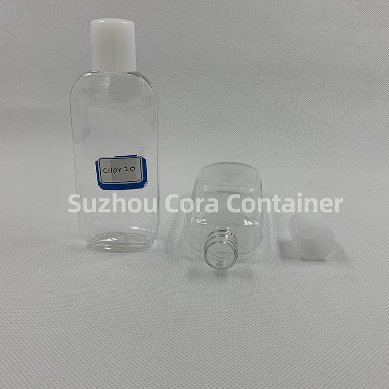 110ml Neck Size 20mm Pet Plastic Sticlă cosmetică cu capac de șurub