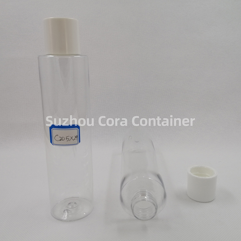 205ml Neck Size 24mm Pet Plastic Sticlă cosmetică cu capac de șurub