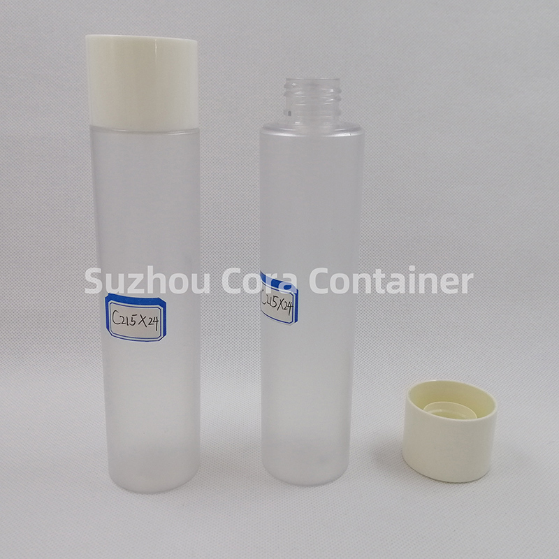 215ml Dimensiune Neck 24mm Plastic Sticlă cosmetică cu capac de șurub