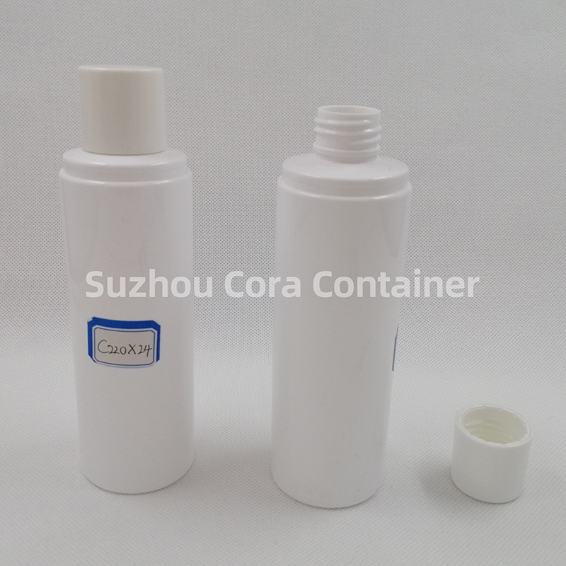 220ml Neck Size 24mm Pet Plastic Sticlă cosmetică cu capac de șurub