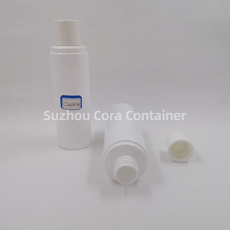 220ml Neck Size 24mm Pet Plastic Sticlă cosmetică cu capac de șurub
