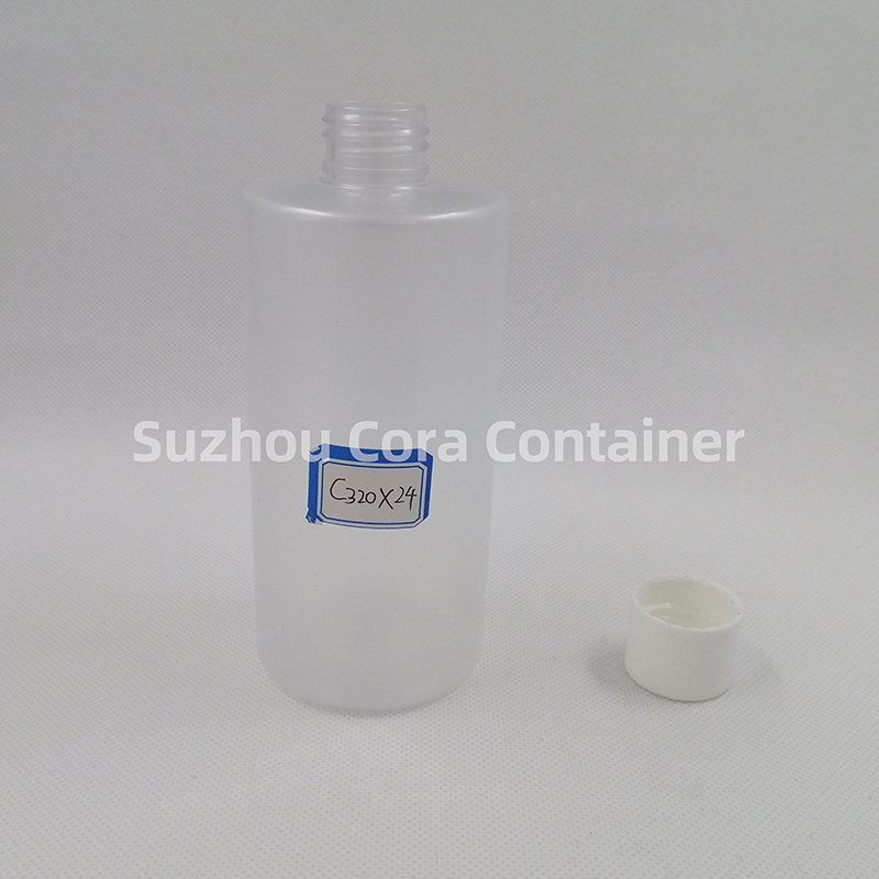 320ml Neck Size 24mm Pet Plastic Sticlă cosmetică cu capac de șurub