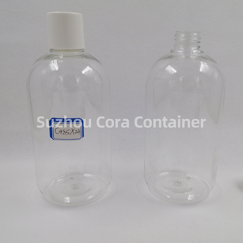 485ml Neck Size 24mm Pet Plastic Sticlă cosmetică cu capac de șurub