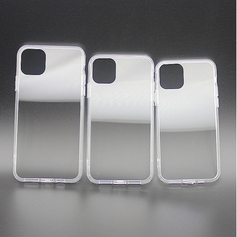 Husa pentru telefon inteligent TPU + PC transparent pentru seria 11 de iPhone de 5,8 inchi / 6,1 inch / 6,5 inch