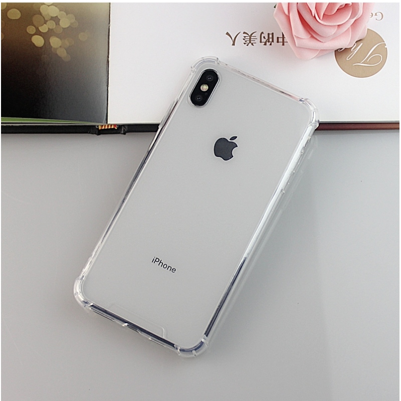 Carcasă de telefon TPU + PC iPhone XS Max clar, cu colțuri anti-impact
