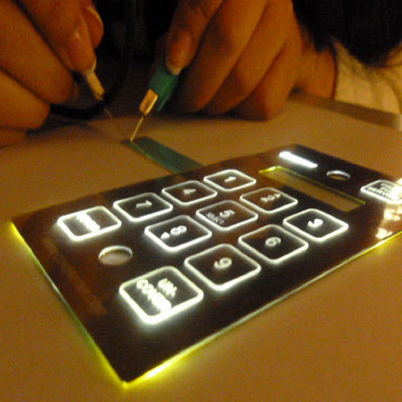 China comutator cu membrană OEM / ODM cu lumina de fundal led / tastatură cu comutator de membrană