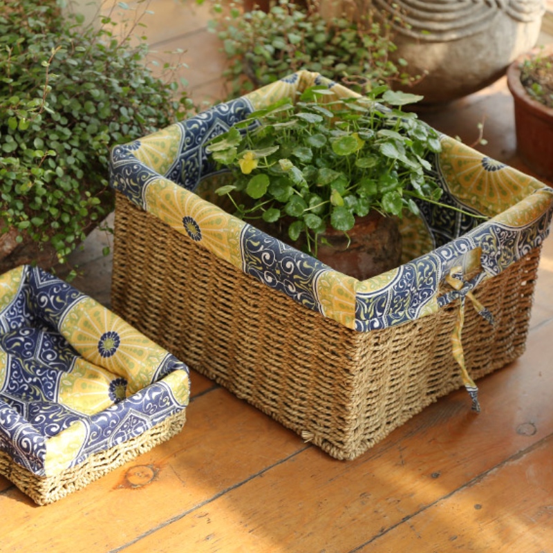 Coș de depozitare dormitor căptușit