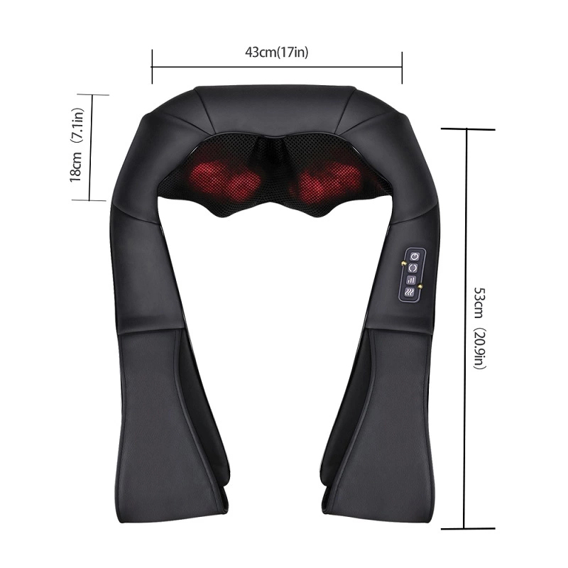 Masini din spate din piele PU Shiatsu pentru masaj la gât