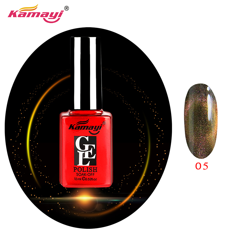 Noul produs Kamayi gel pentru ochi de pisică soak off uv led 12ml 3d cat gel de ochi de pisică lac de unghii