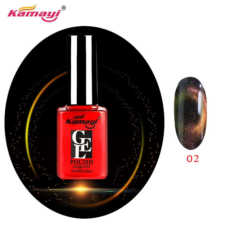 Noul produs Kamayi gel pentru ochi de pisică soak off uv led 12ml 3d cat gel de ochi de pisică lac de unghii