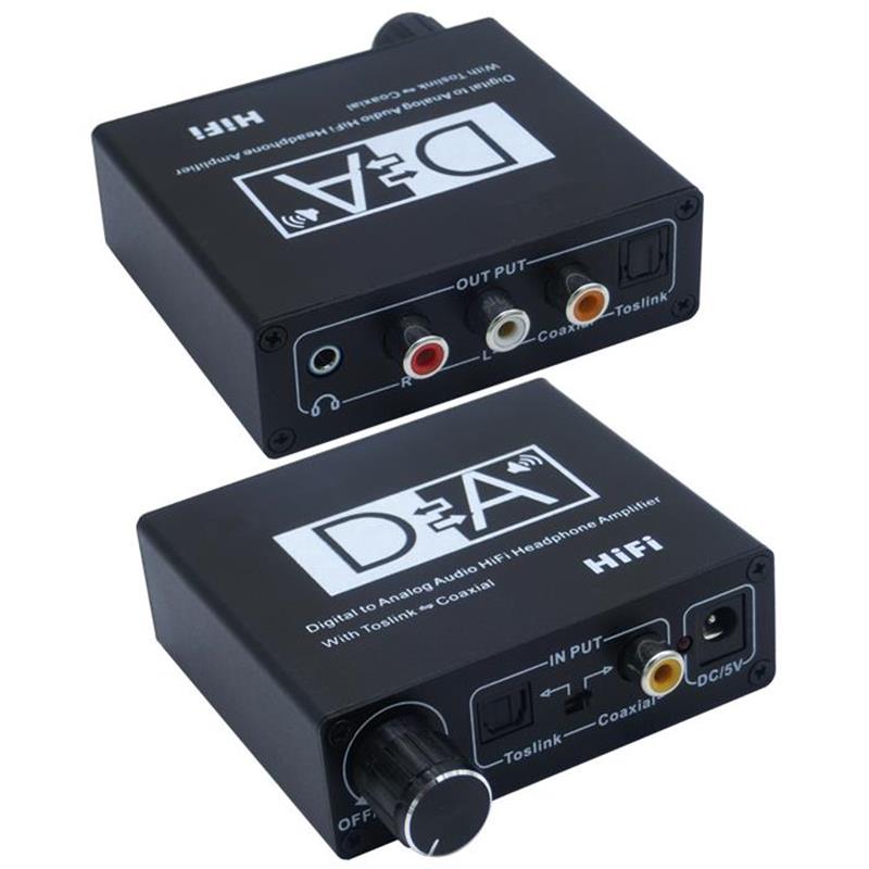 Amplifer cu căști HiFi audio digital până la analogic cu audio coaxial Toslink