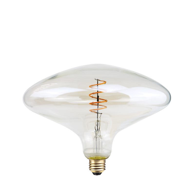 Vânzare la cald UFO Clear ciuperci forma 2200k 4w mare dimensiune spiral ă filament bulb