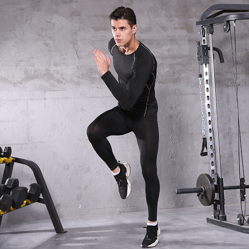 FDMM021-5 Pcs Men's Workout Clothes Set Fitness Suit Sportswear