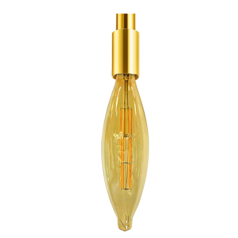 OL100 Amber 4 wats 200lumen led dimmable or non dimmable energy Economing global soft filament light