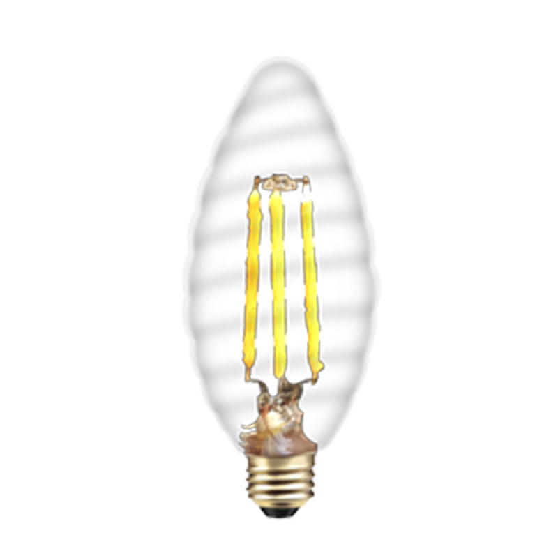 C35 Lumânări moi cu filament limpede şi mici dimensiuni, lamp ă albă caldă